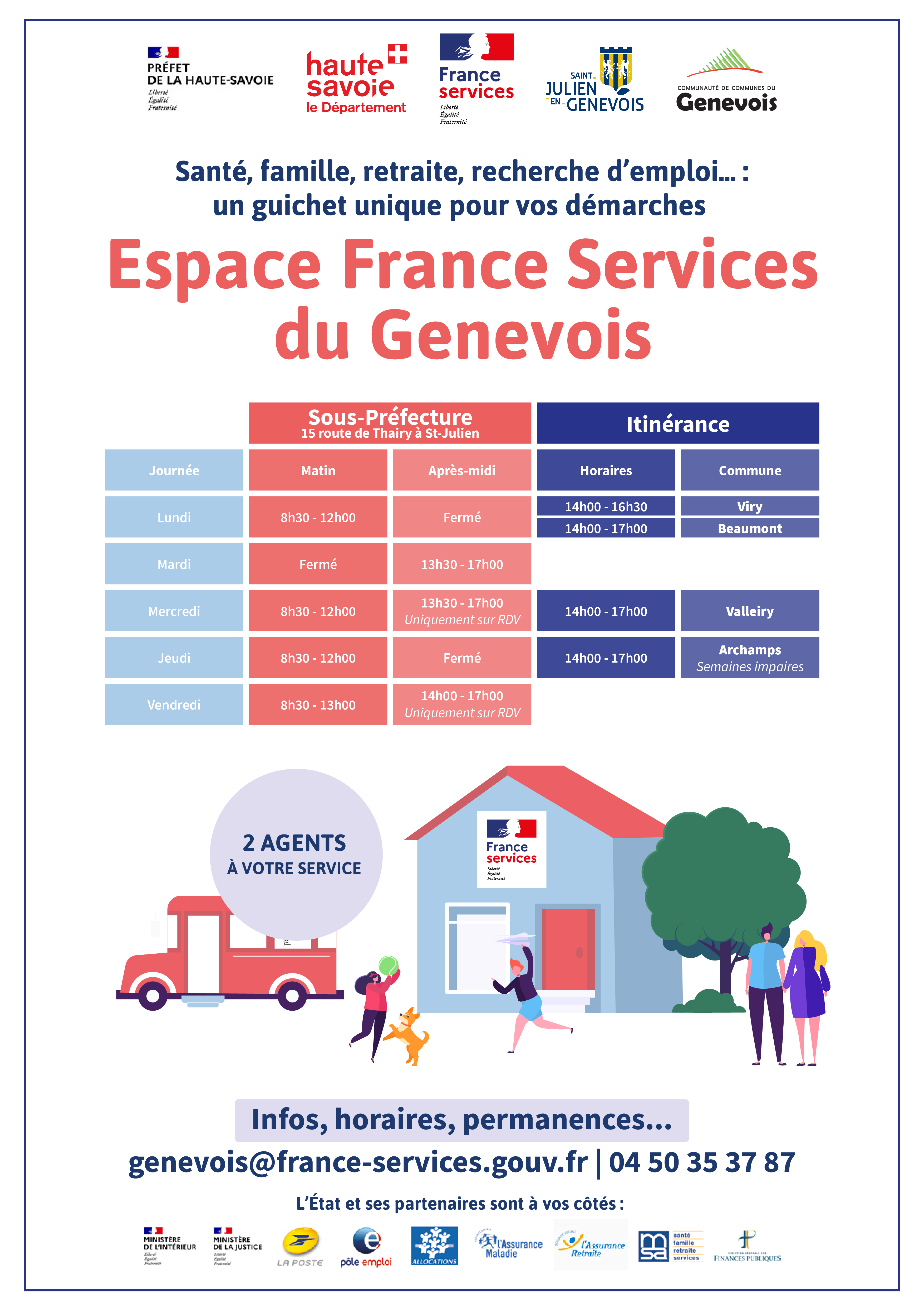 Affiche Espace France Services 2023 communes